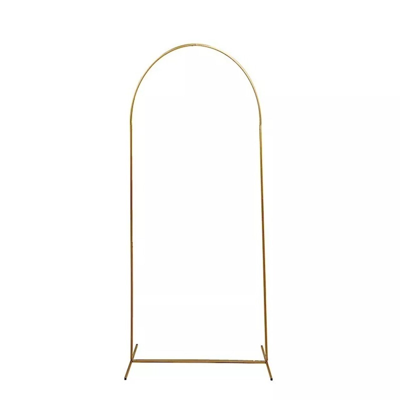 5 ft Gold Metal Floral Display Frame Round Top Backdrop Stand Wedding Arch Event